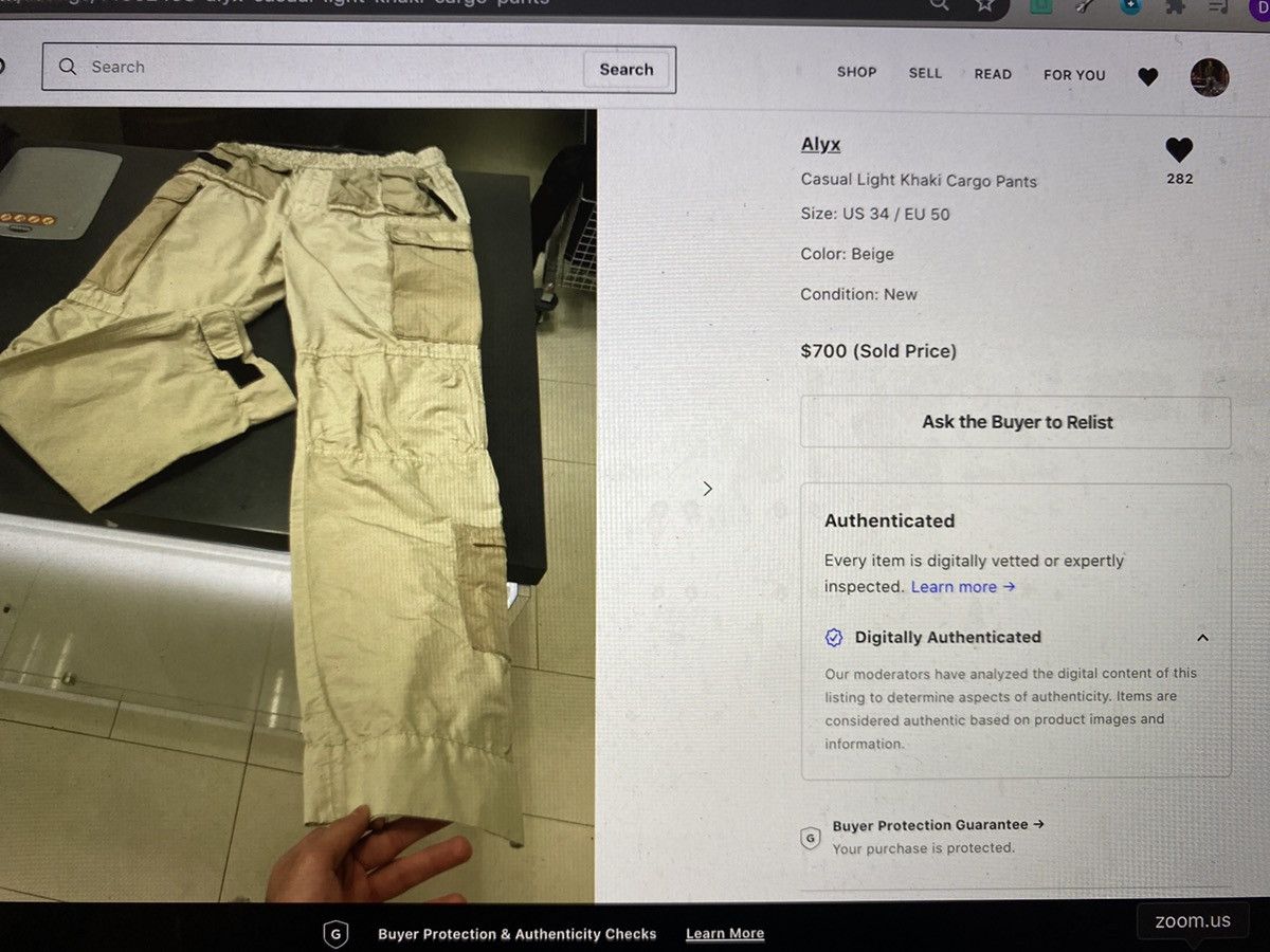 Alyx Casual Light Khaki Cargo Pants Size US 32 / EU 48 - 6 Thumbnail