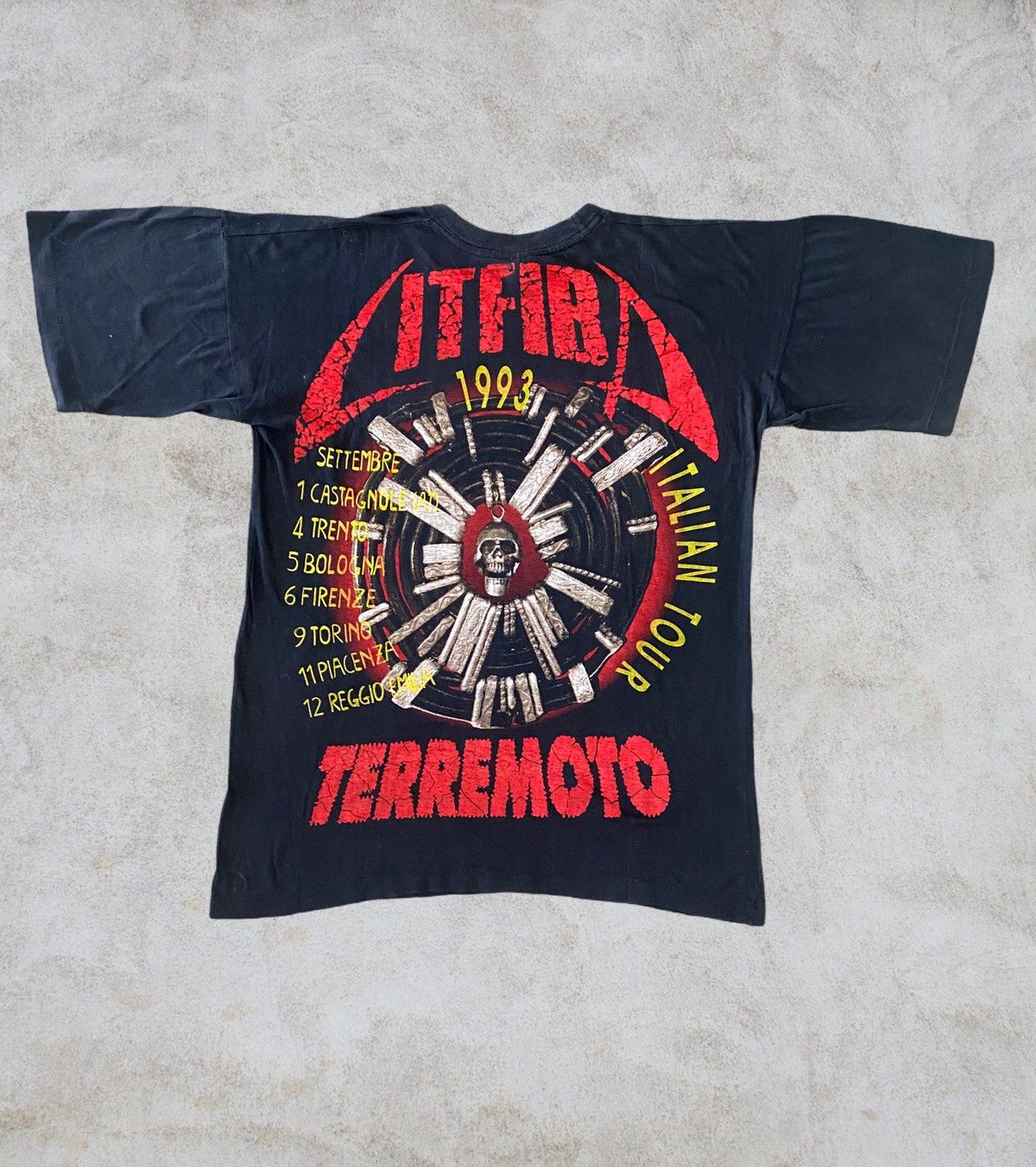 Italian Designers × Tour Tee × Vintage Litfiba 1993 Terremoto Tour T Shirt  | Grailed