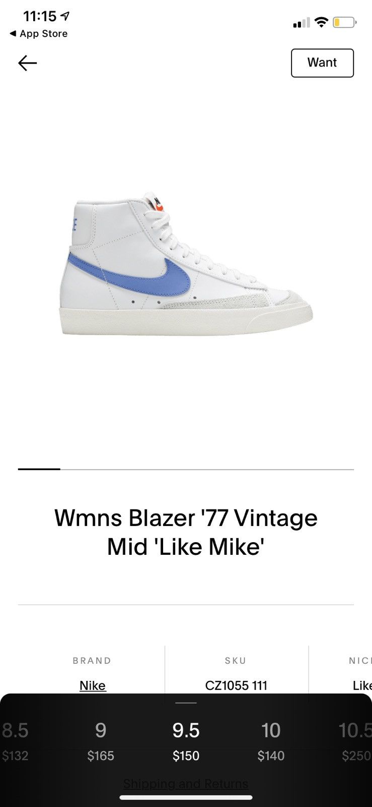 Blazer Mid 77 “Like Mike” orders Size 11.5