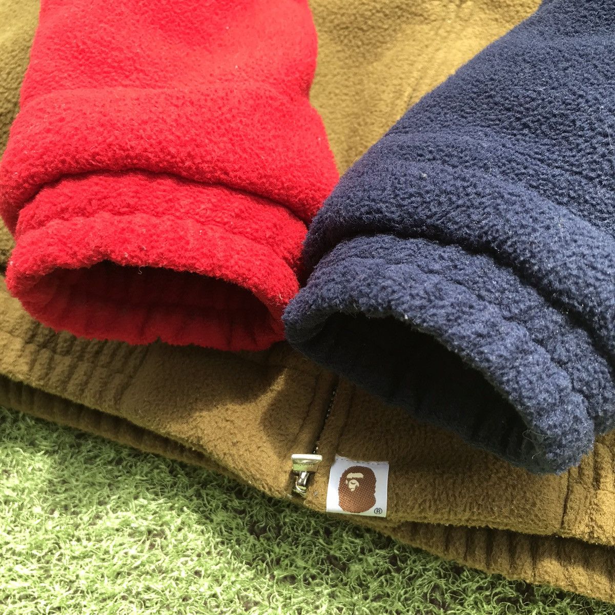 Bape BAPE fleece jacket multi color / Green camo Size US M / EU 48-50 / 2 - 2 Thumbnail