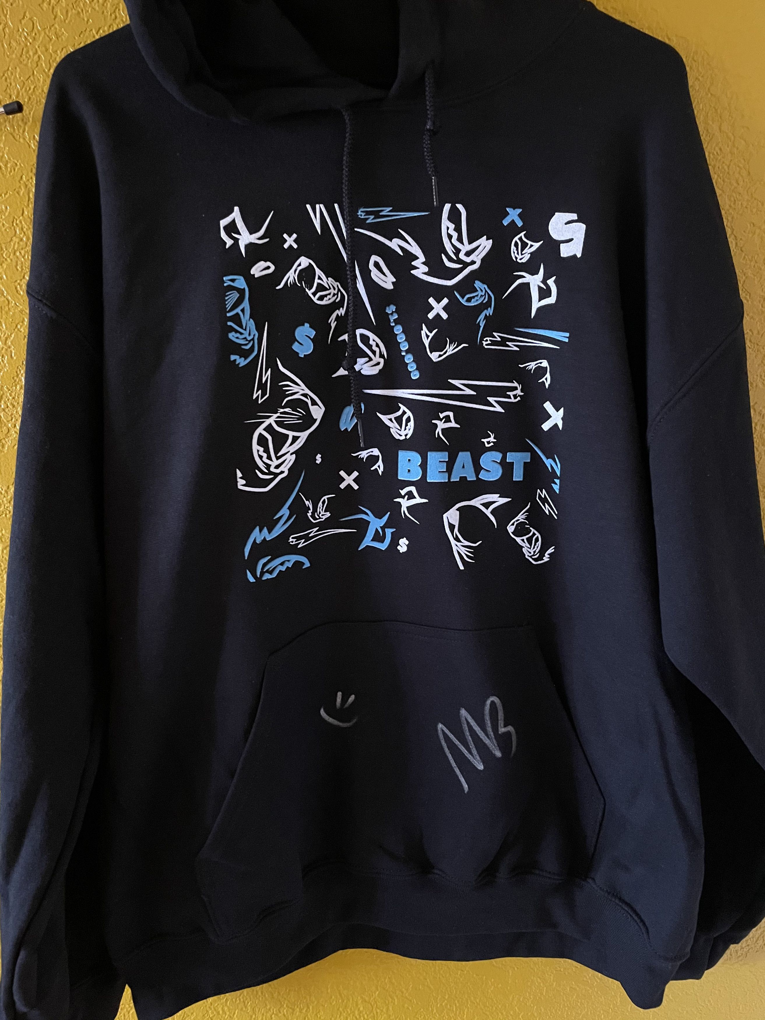 Mr. Beast limited edition signed hoodie Black