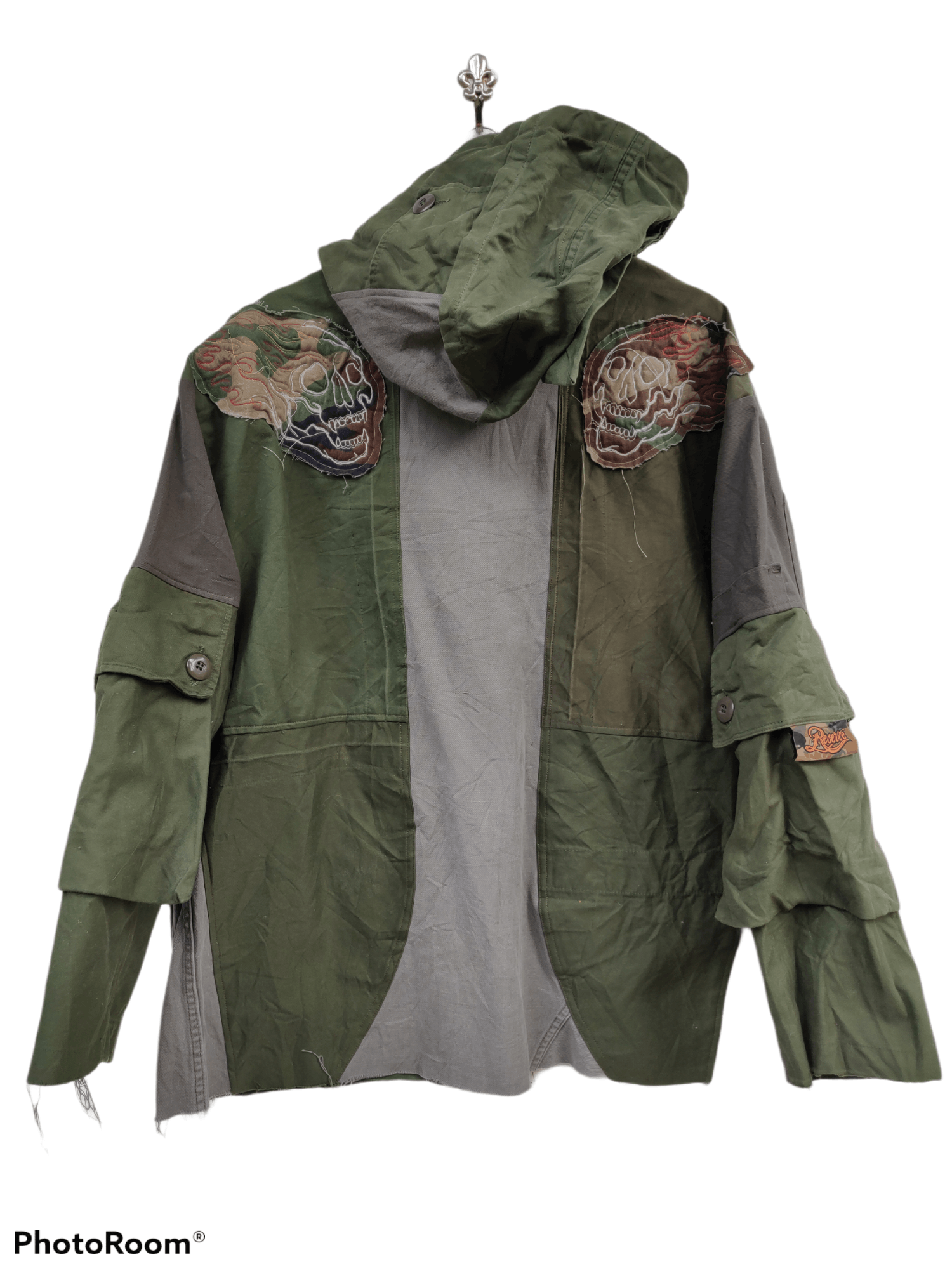 Japanese Brand × Reserved reserved patchwork cargo crop jackets hoodies Size US XL / EU 56 / 4 - 2 Thumbnail