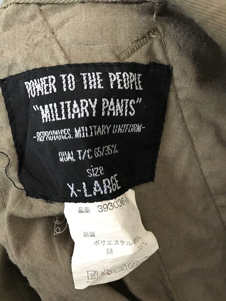 Vintage POWER TO THE PEOPLE Japan Parachute Pant Knee Patch Trouser Size US 34 / EU 50 - 17 Thumbnail