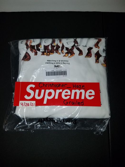 Supreme Supreme Apes Tee XL White SS21 | Grailed