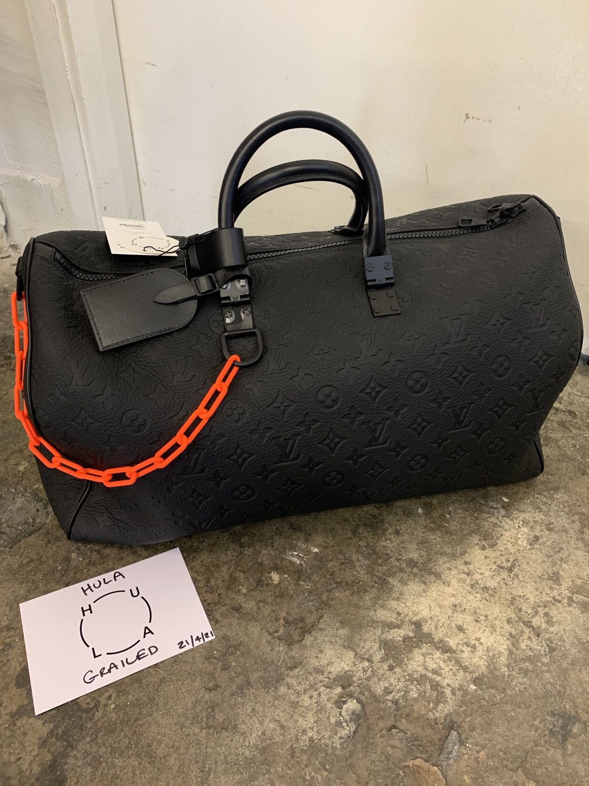 M56855 Louis Vuitton Keepall Bandouliere 50 Virgil Abloh's New “Patchwork”  Version