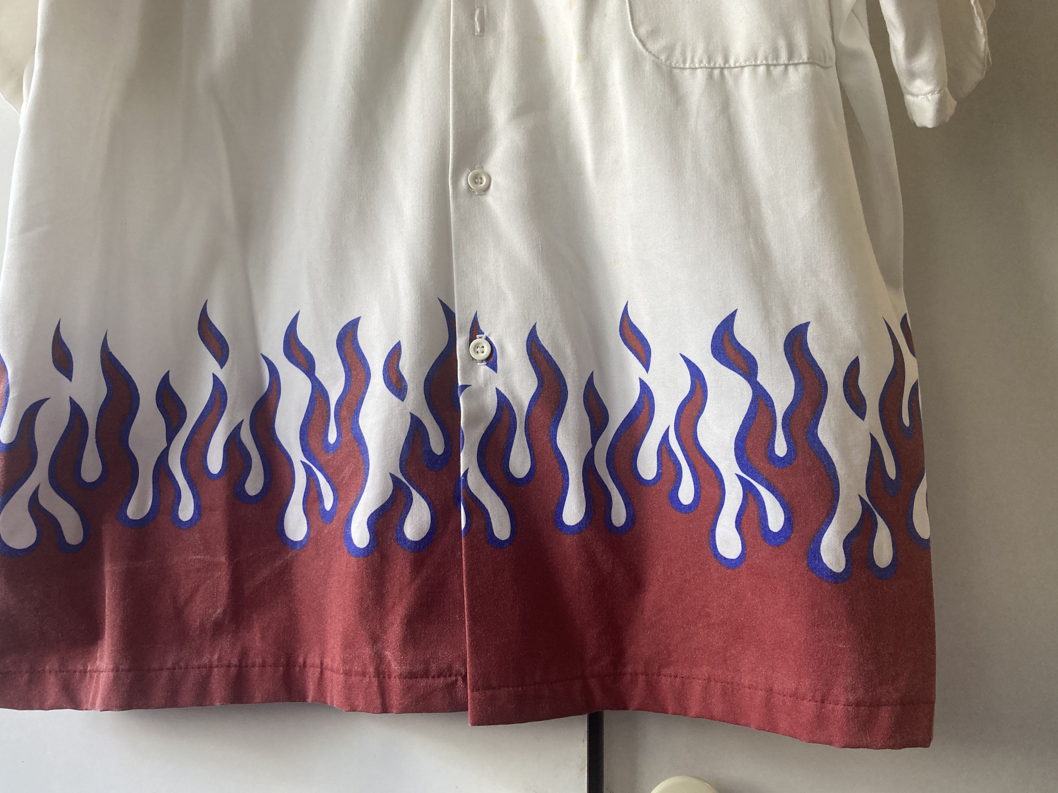 Vintage Flamed Vintage Third Rail Bowling Shirt (80s) Size US XL / EU 56 / 4 - 7 Thumbnail