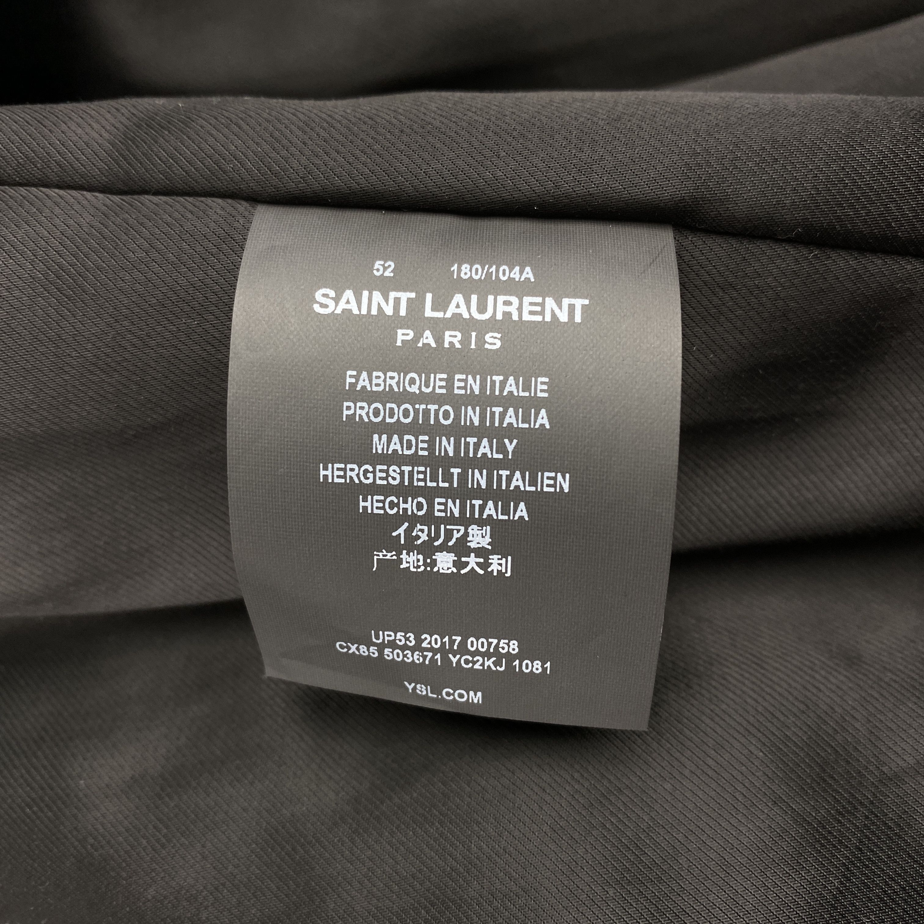 Saint Laurent Paris Saint Laurent SS18 Black Heaven Shearling Bomber Size US L / EU 52-54 / 3 - 7 Thumbnail