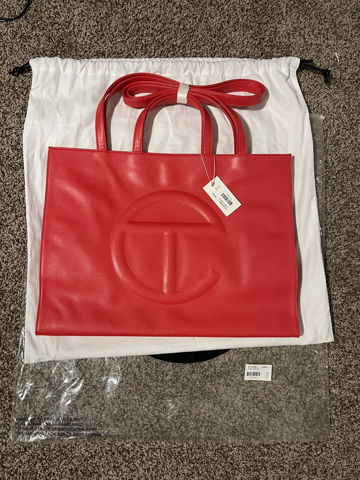 Telfar Telfar Shopping Bag Large Red Size ONE SIZE - 4 Thumbnail