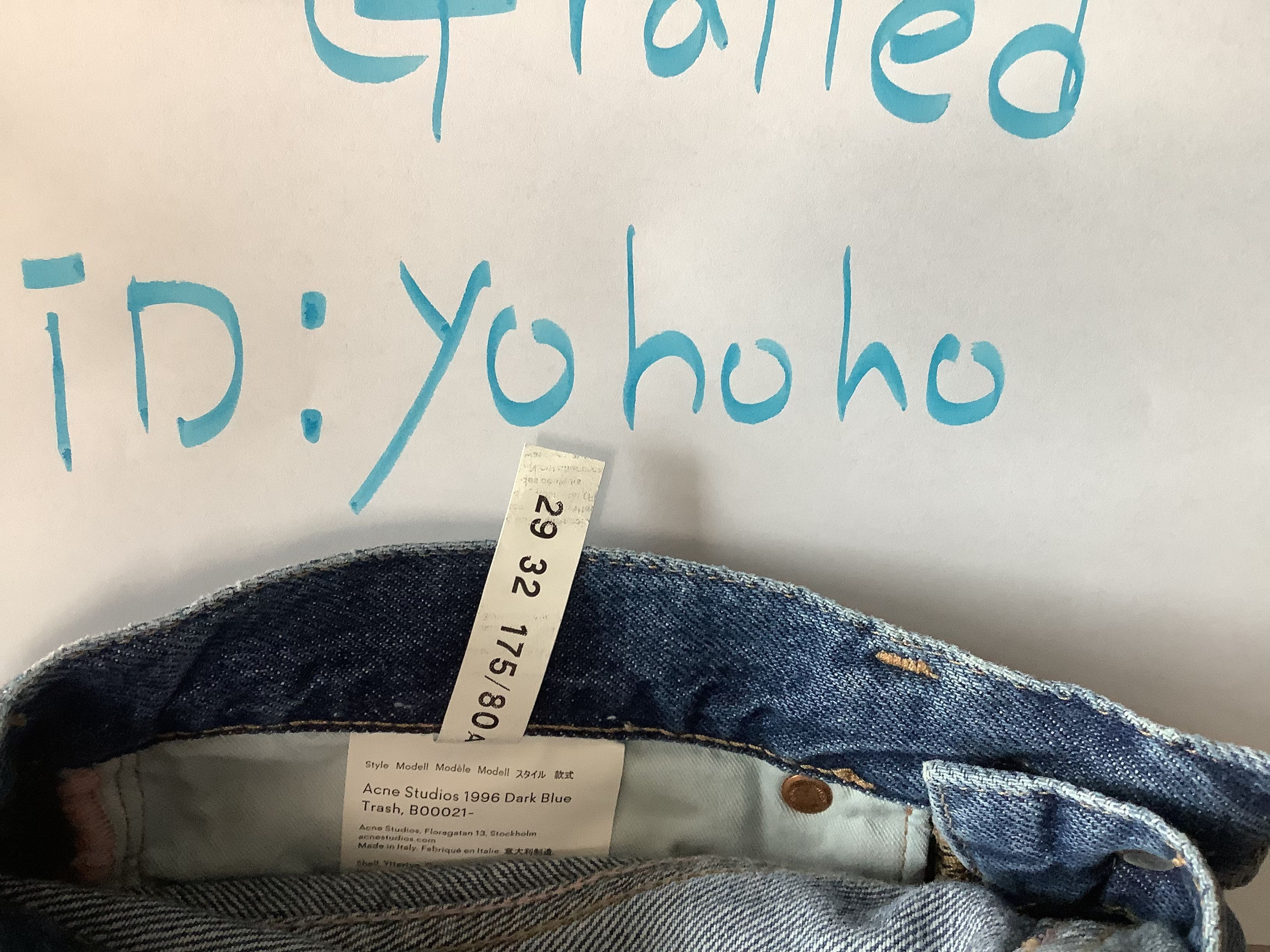 Acne Studios Acne studios 1996 dark blue trash jeans 29/32 | Grailed