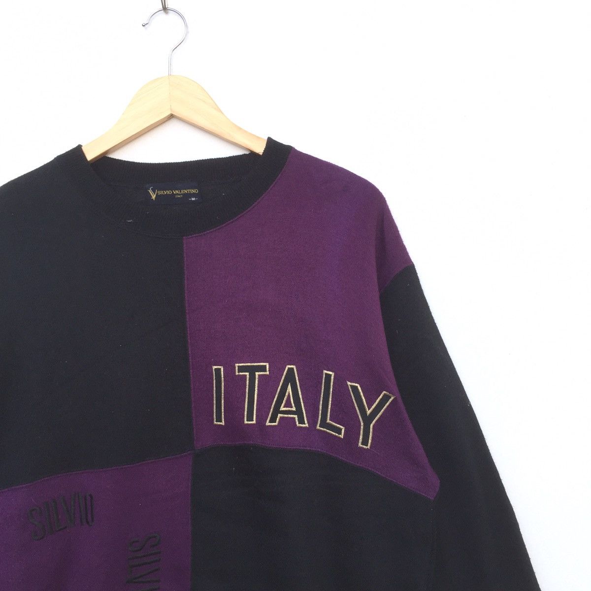 Other Vintage 90s Silvio Valentino Embroidered Logo Sweatshirt | M Size US M / EU 48-50 / 2 - 2 Thumbnail
