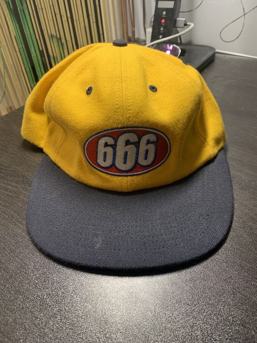 Supreme Supreme 666 Yellow & Black Panel Hat | Grailed