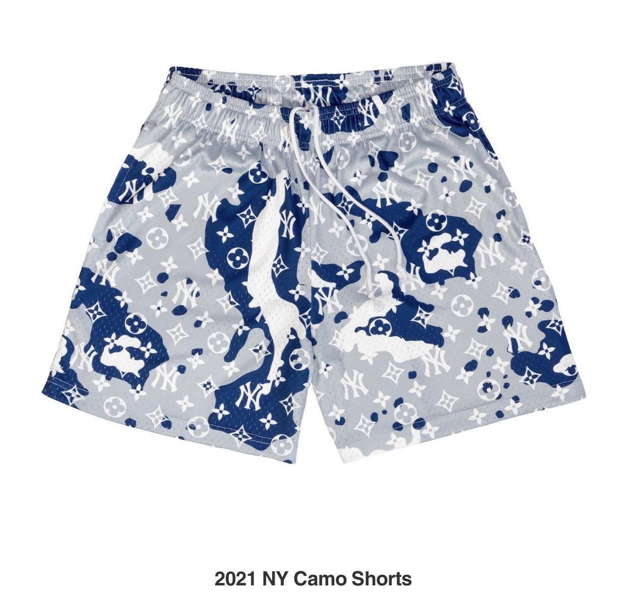 BRAVEST STUDIOS PAISLEY LOUIS VUITTON SHORTS BLUE YELLOW