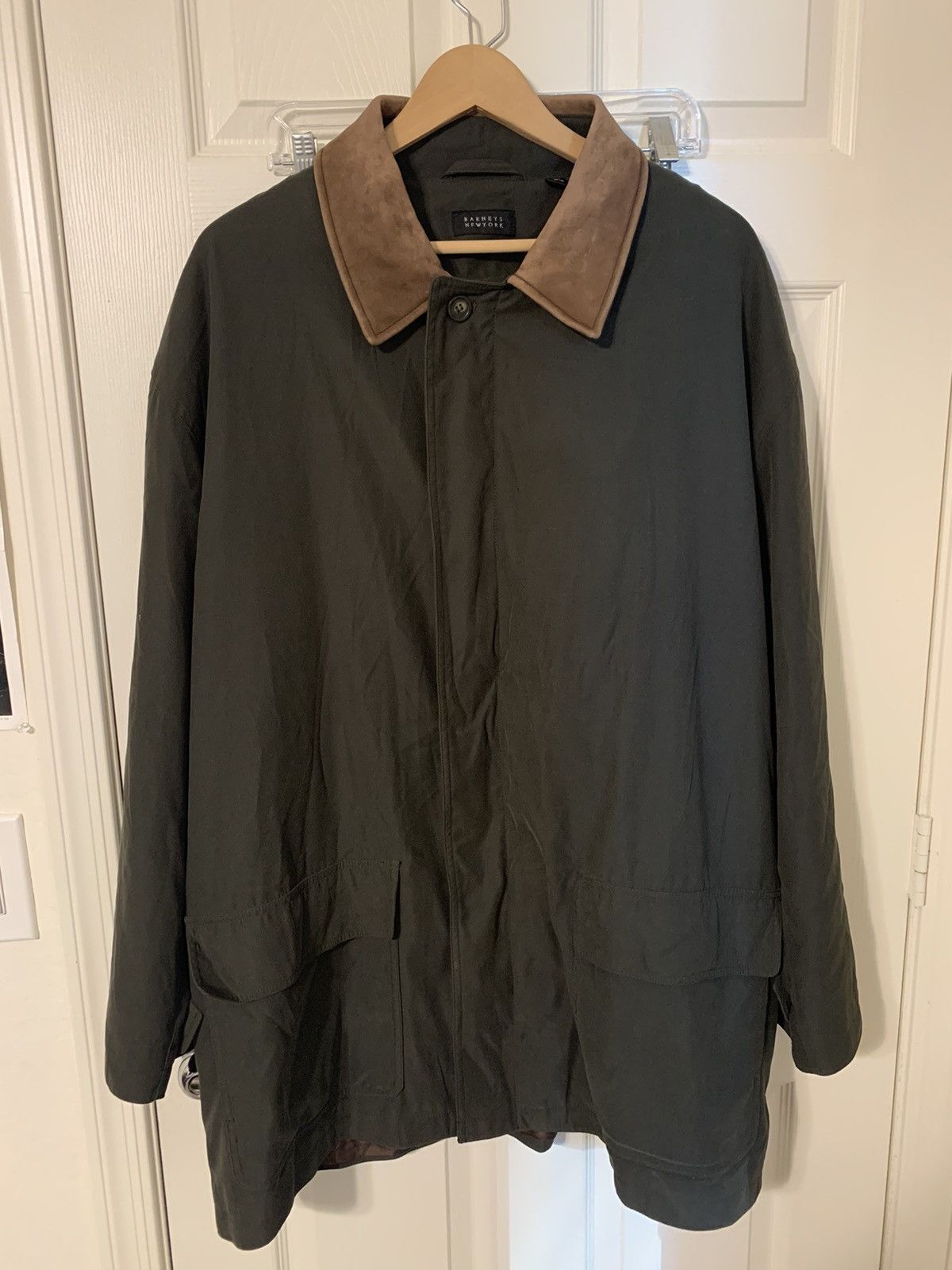 image of Barneys New York Barney’S New York Green Overcoat in Brown, Men's (Size XL)