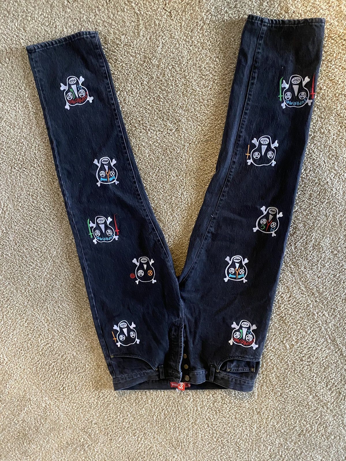 Supreme Clayton Patterson Skull jeans 34