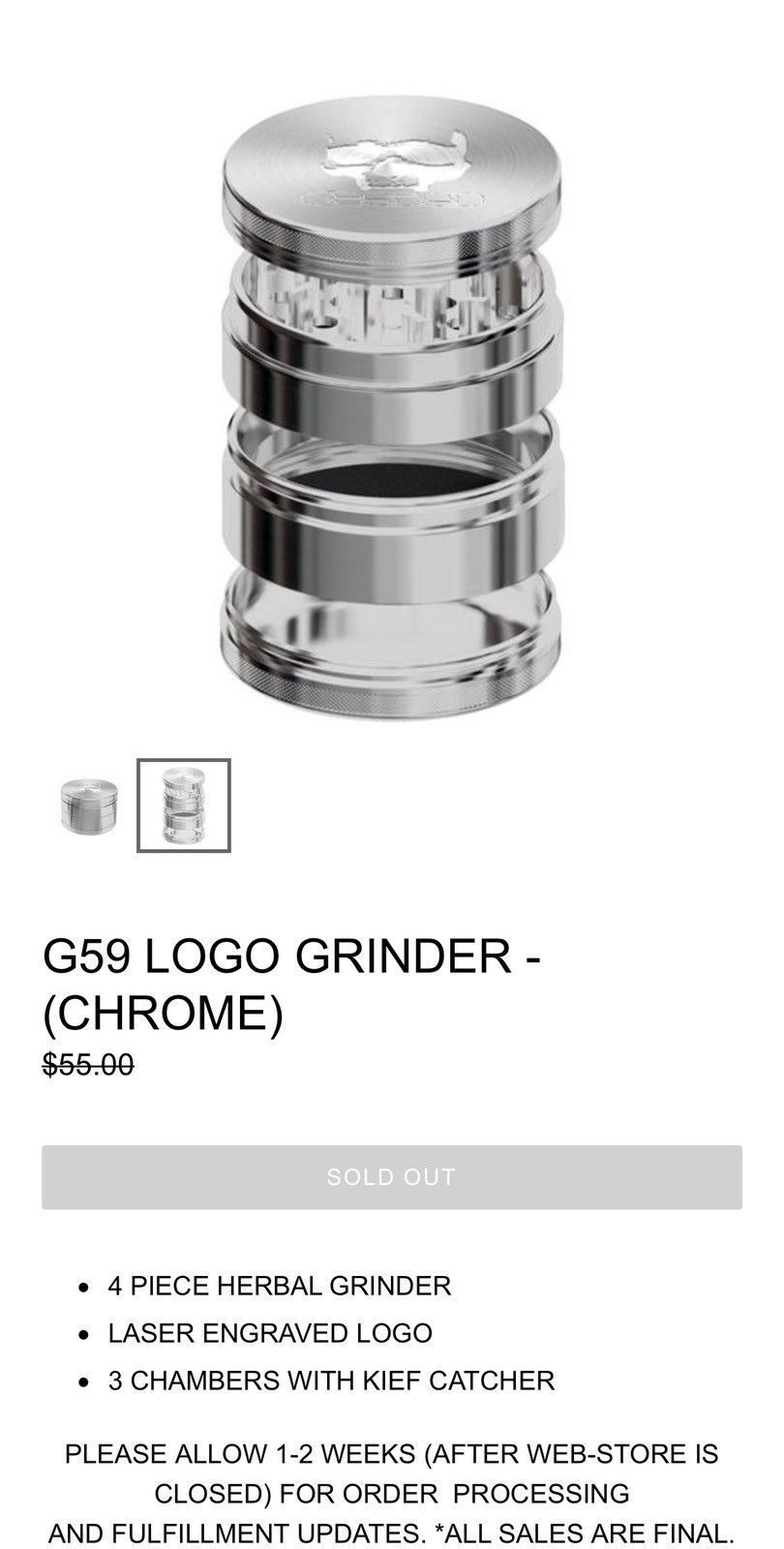 Travis Scott Happy Face Grinder
