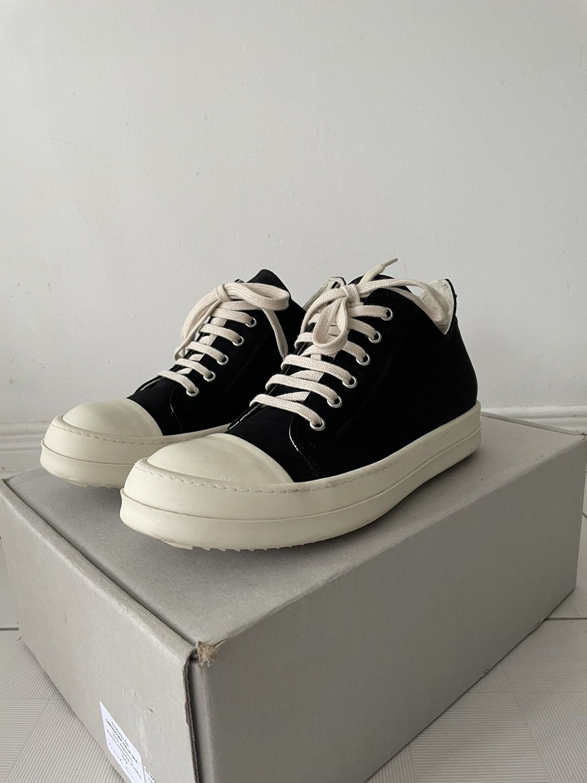 sz40 Rick Owens Drkshdw Ramones Low Nylon Sneakers Shoes