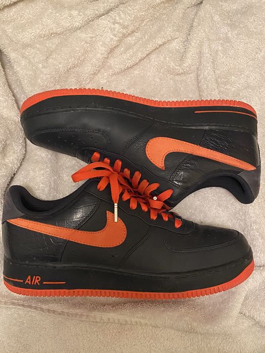 Vlone X Nikelab Air Force 1 Low Black Orange, air force 1