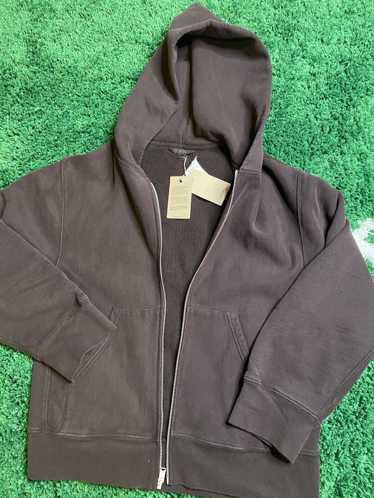 Yeezy Season Onyx Dark Yeezy Season 3 Zip up Hoodie | Grailed 