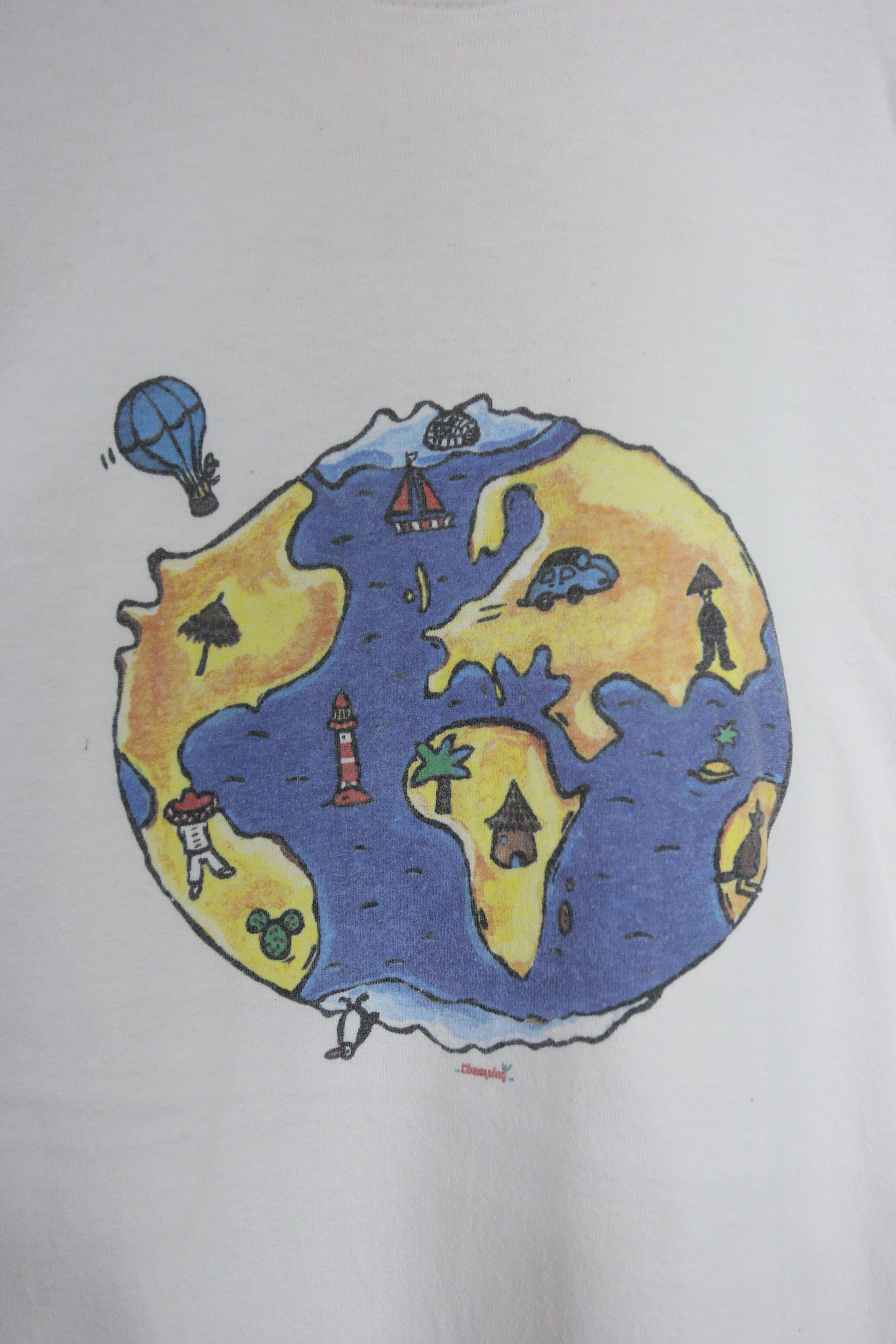 Vintage Vintage Save The World Earth Balloon t shirt (L) GTMED059 Size US L / EU 52-54 / 3 - 2 Thumbnail