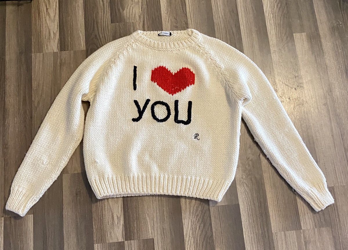 Raf Simons Raf simons I Love You Sweater | Grailed