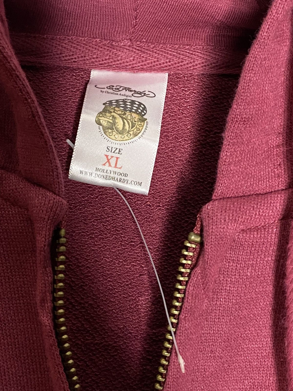 Christian Audigier × Ed Hardy × Vintage Ed hardy Christian audigier vtg y2k tiger patch zip hoodie Size US XL / EU 56 / 4 - 6 Thumbnail