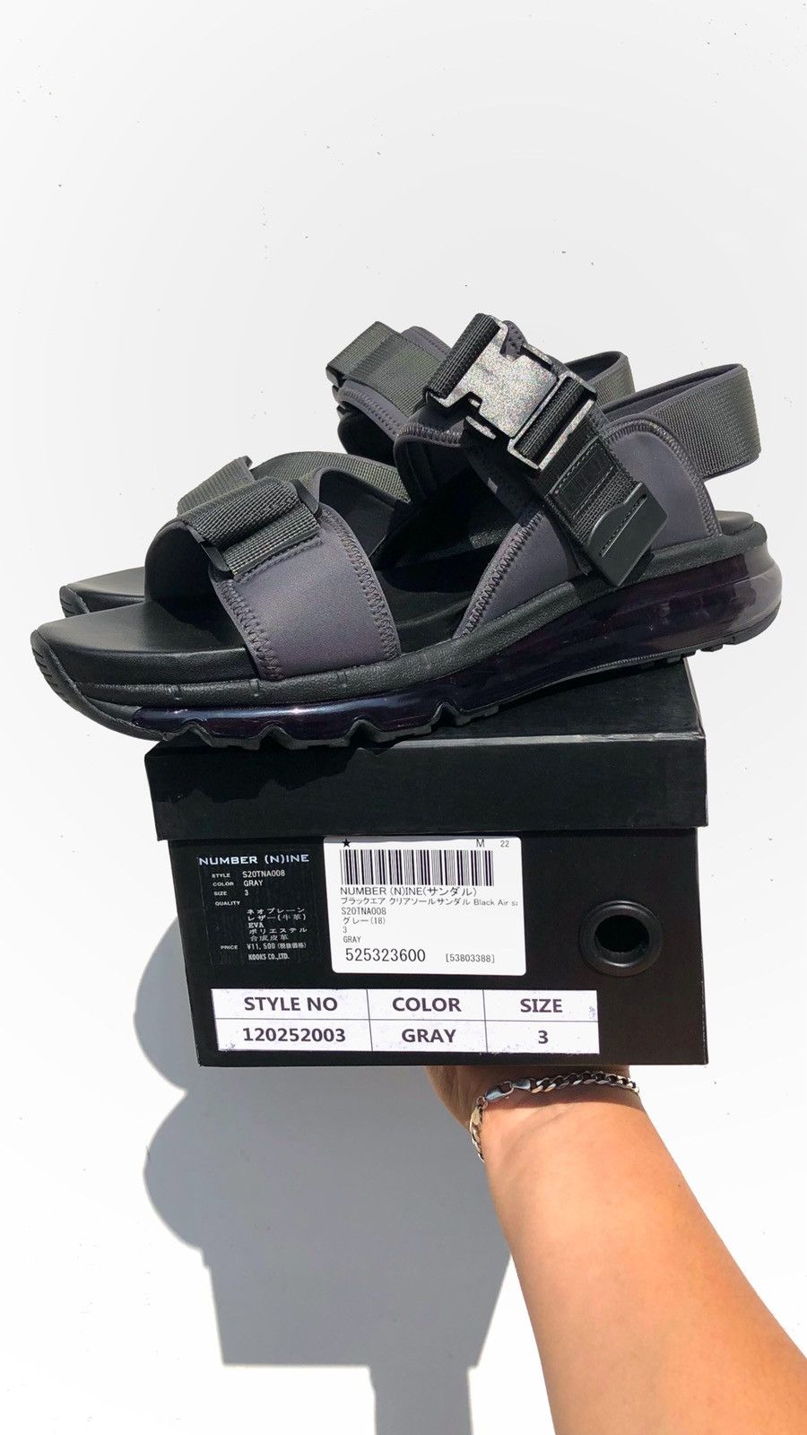 Number (N)ine Number (N)Ine Grey Air Sandals | Grailed