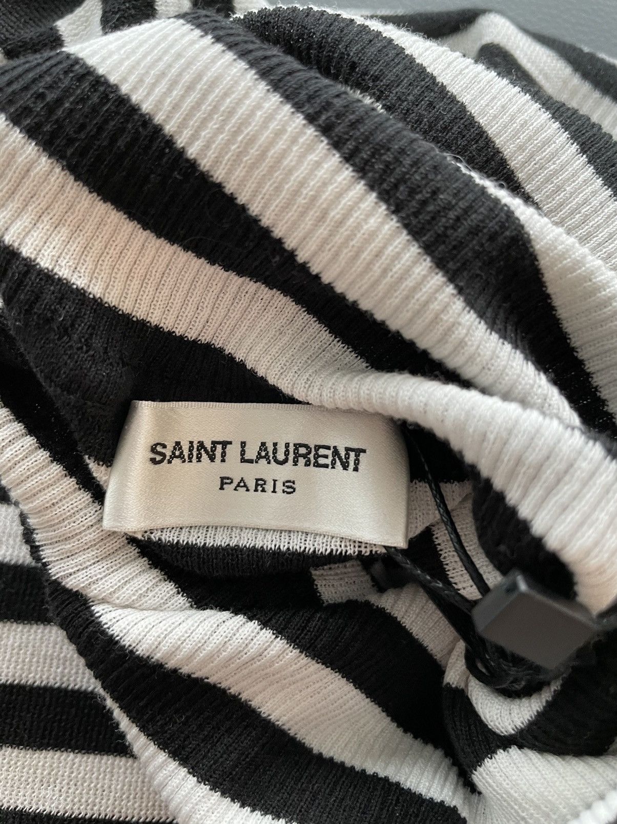 Hedi Slimane × Saint Laurent Paris × Yves Saint Laurent $1,350 Value Super Runway Turtle Neck Striped Sweater New Size US L / EU 52-54 / 3 - 15 Thumbnail