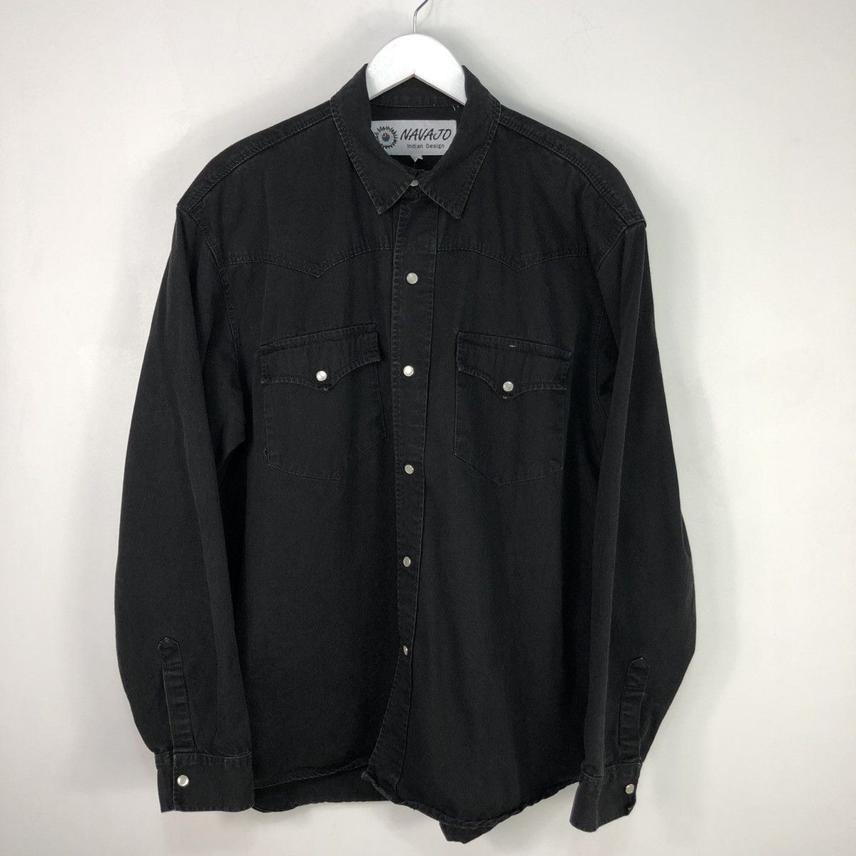 Vintage Vintage Navajo Indian Aztec Western Denim Jacket Shirt Size US L / EU 52-54 / 3 - 2 Thumbnail