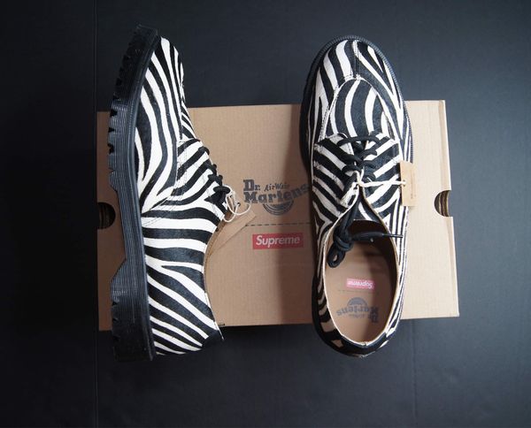 Supreme Supreme Dr. Martens Split Toe 5-Eye Zebra | Grailed