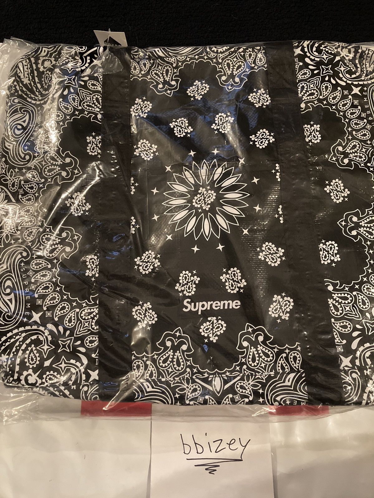 Supreme Supreme Bandana Tarp Large Duffle Bag Black | Grailed