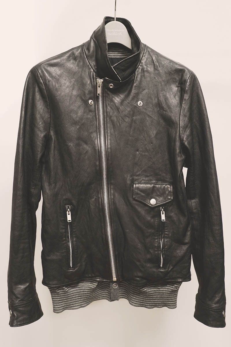 Undercover 12ss 'openstrings' cardigan-layered leather