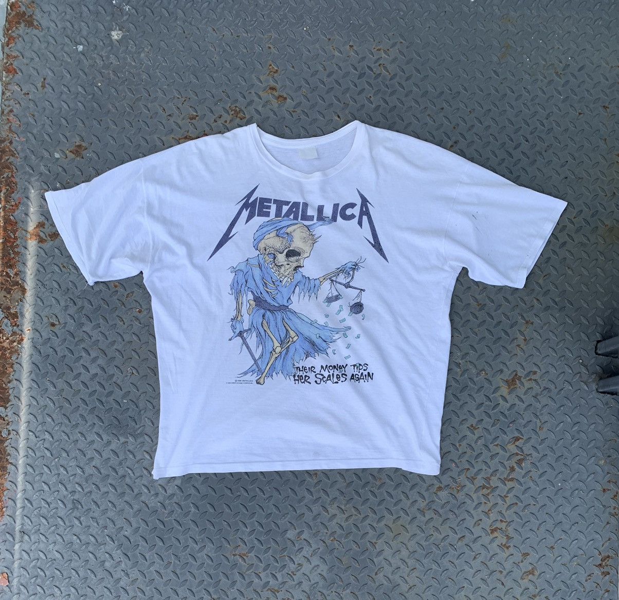 Vtg 1989 Metallica Pushead Damaged Justice “Doris” band tee 