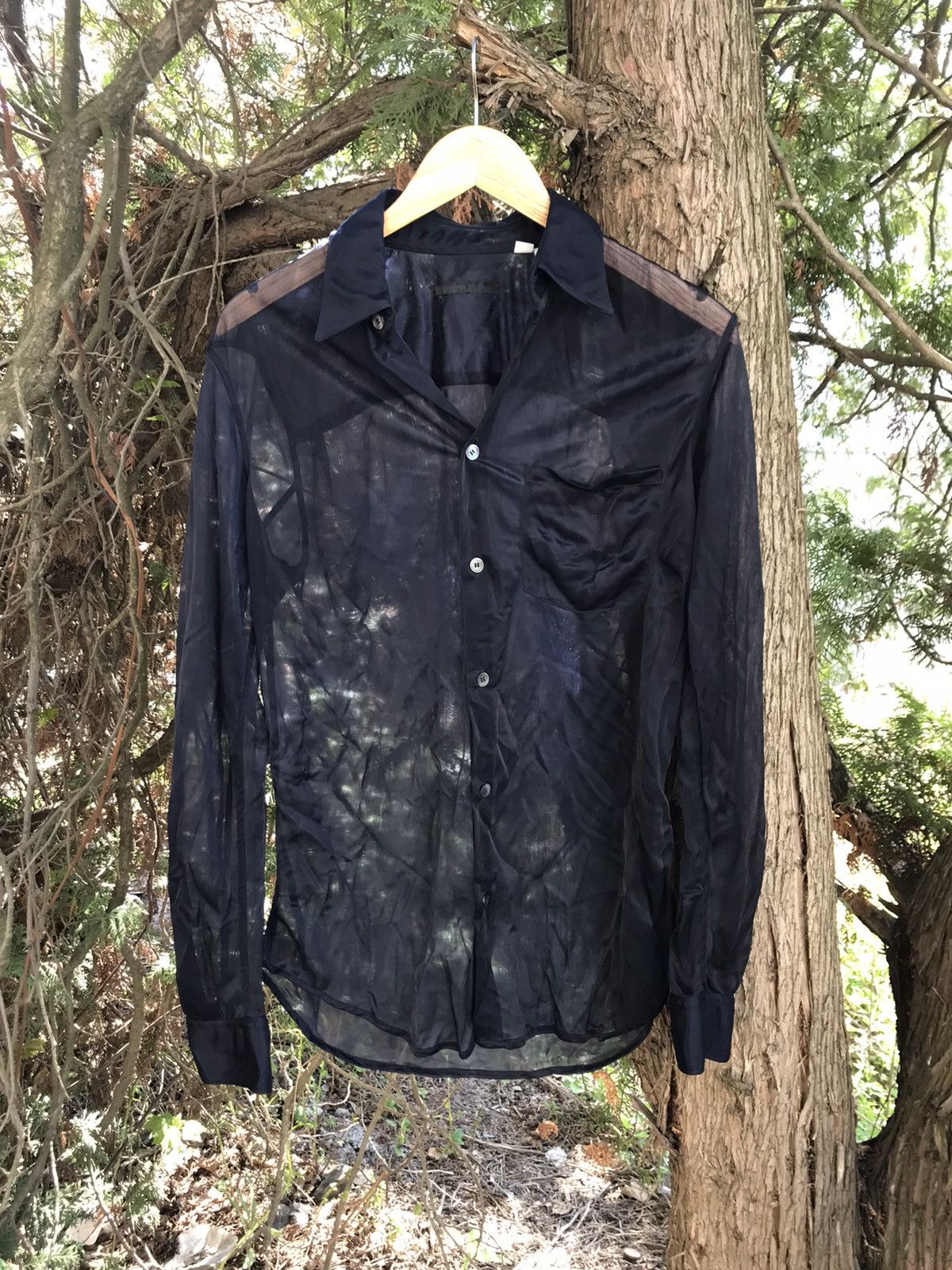 Helmut Lang Vintage Sheer Shirt s/s 2000 Size US M / EU 48-50 / 2 - 3 Thumbnail