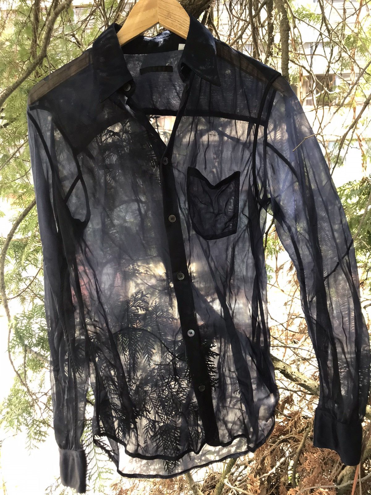 Helmut Lang Vintage Sheer Shirt s/s 2000 Size US M / EU 48-50 / 2 - 6 Thumbnail