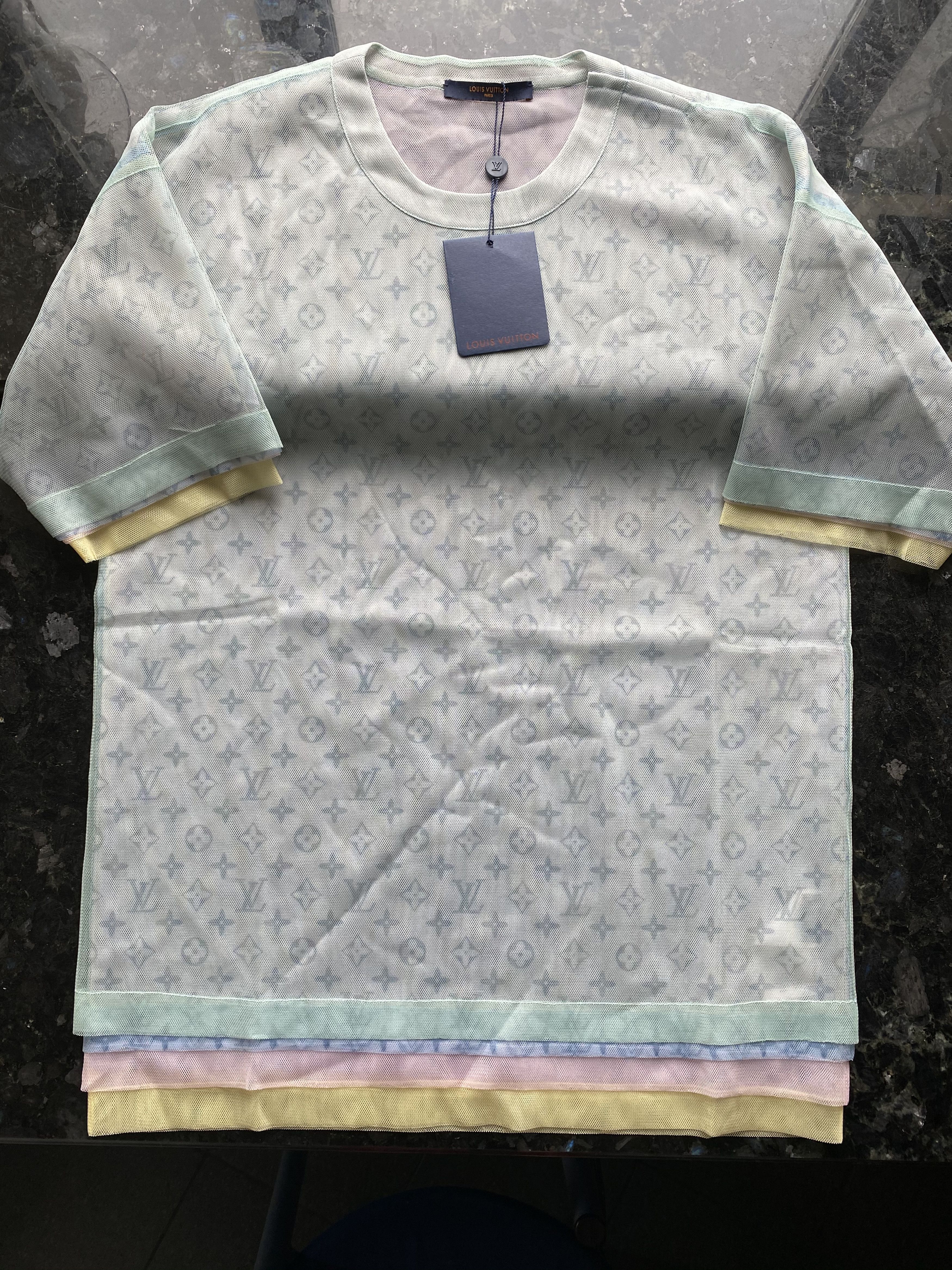 Louis Vuitton Monogram tulle t shirt | Grailed