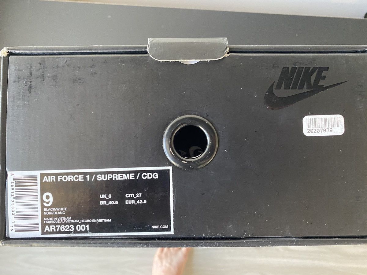 Comme des Garcons Split Air Force 1 Low Black 2018 Size US 9 / EU 42 - 7 Thumbnail