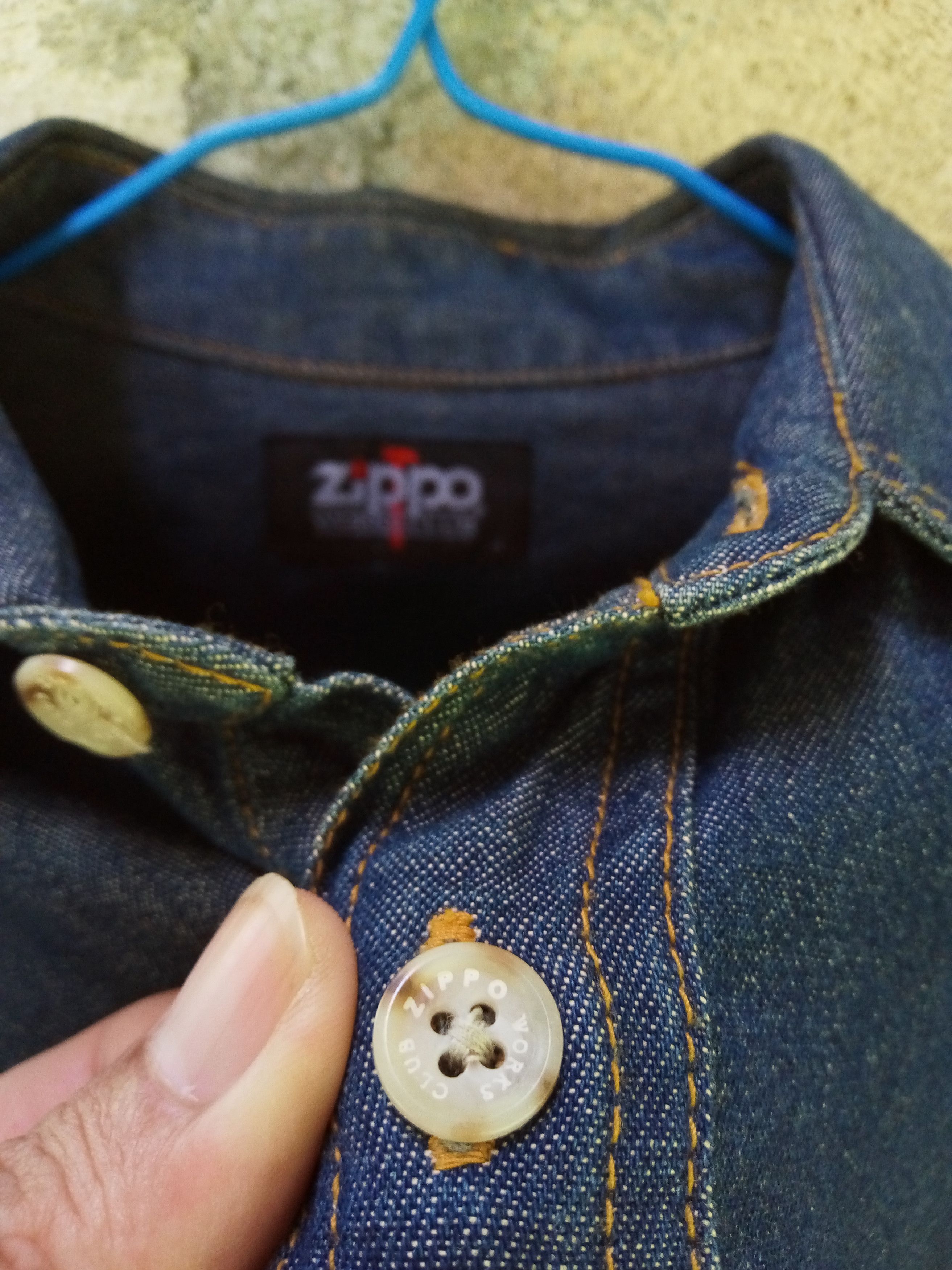 Vintage 90s Zippo Denim double pocket Workwear Fashion Size US XL / EU 56 / 4 - 2 Thumbnail
