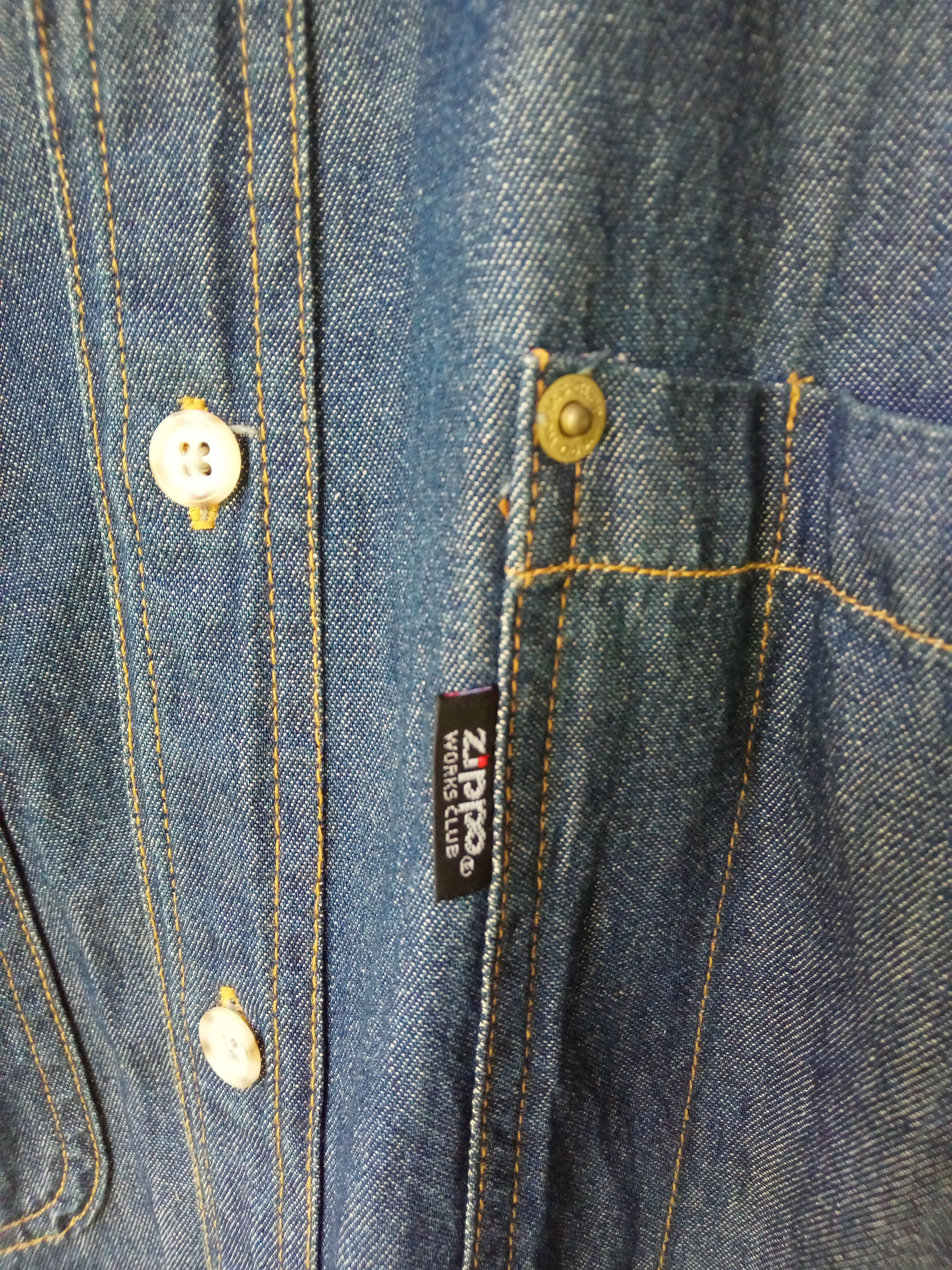 Vintage 90s Zippo Denim double pocket Workwear Fashion Size US XL / EU 56 / 4 - 4 Thumbnail