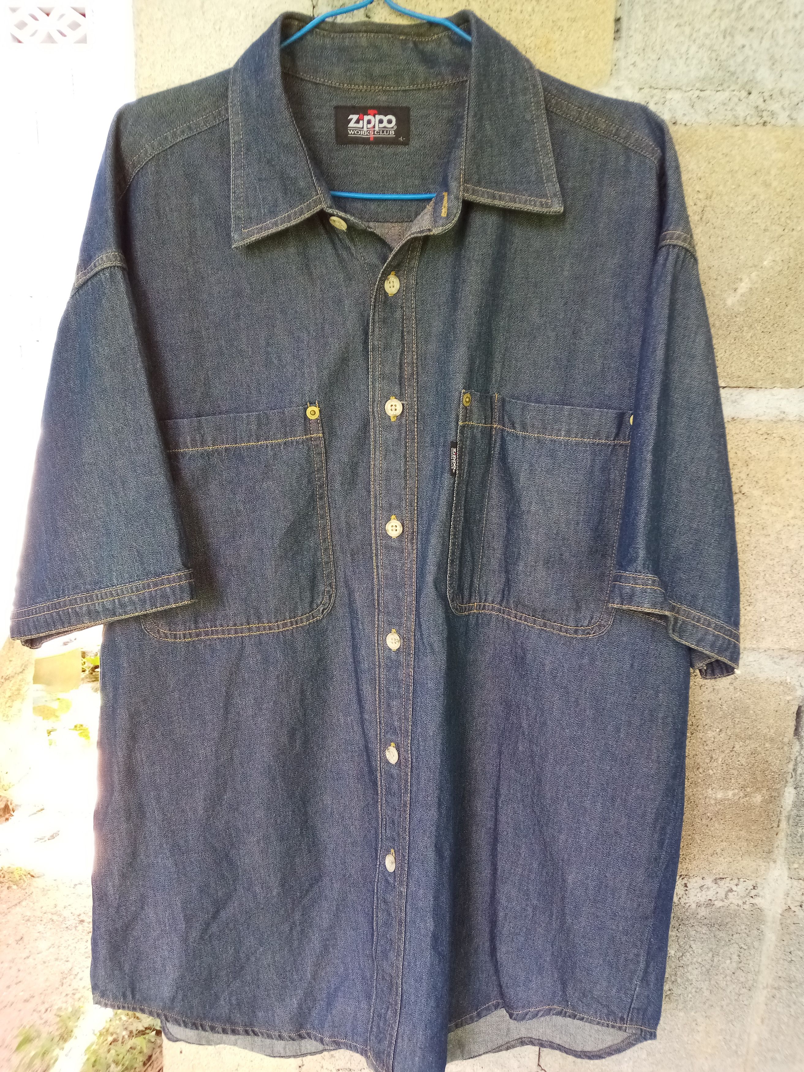 Vintage 90s Zippo Denim double pocket Workwear Fashion Size US XL / EU 56 / 4 - 1 Thumbnail