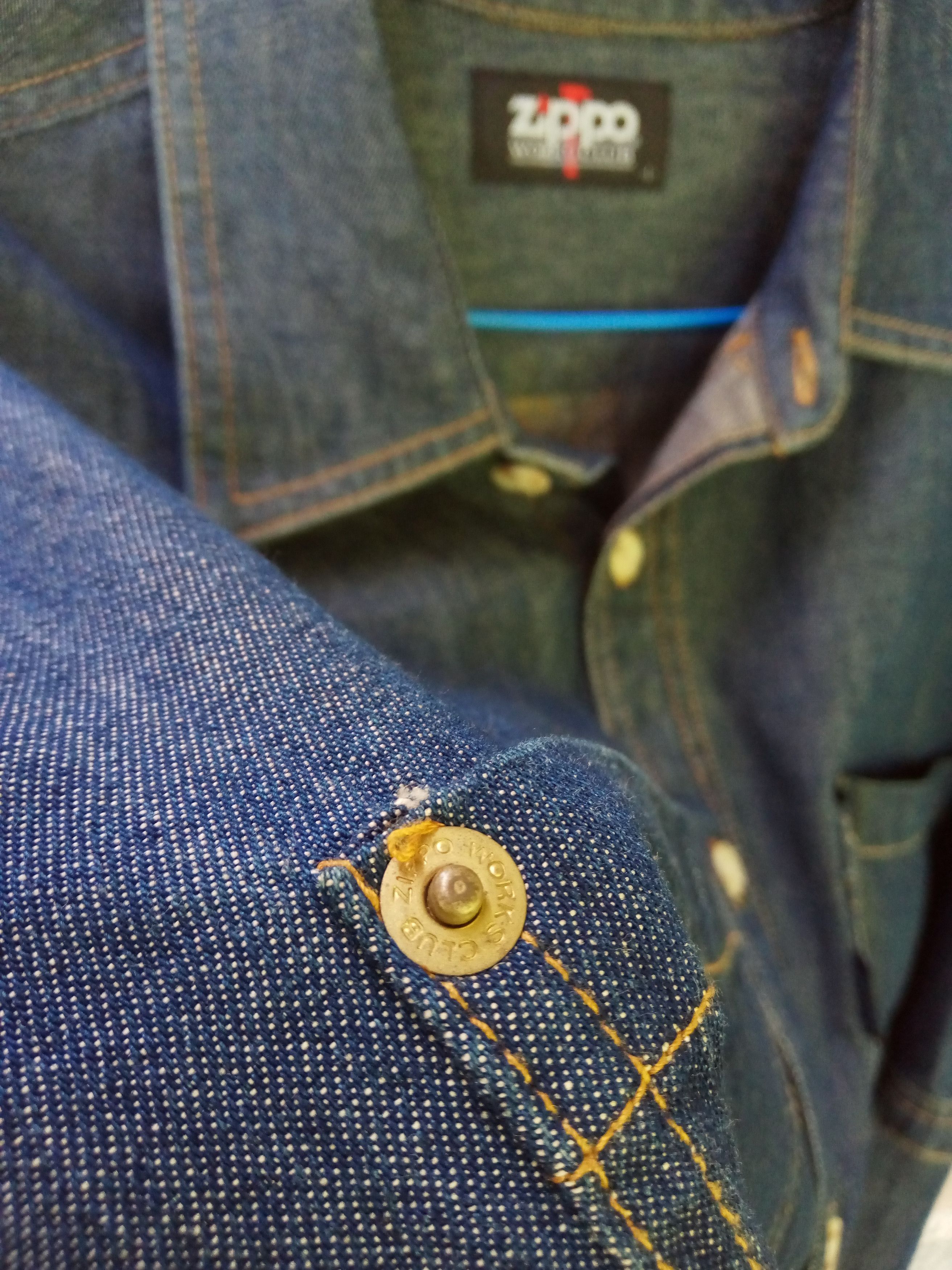 Vintage 90s Zippo Denim double pocket Workwear Fashion Size US XL / EU 56 / 4 - 3 Thumbnail