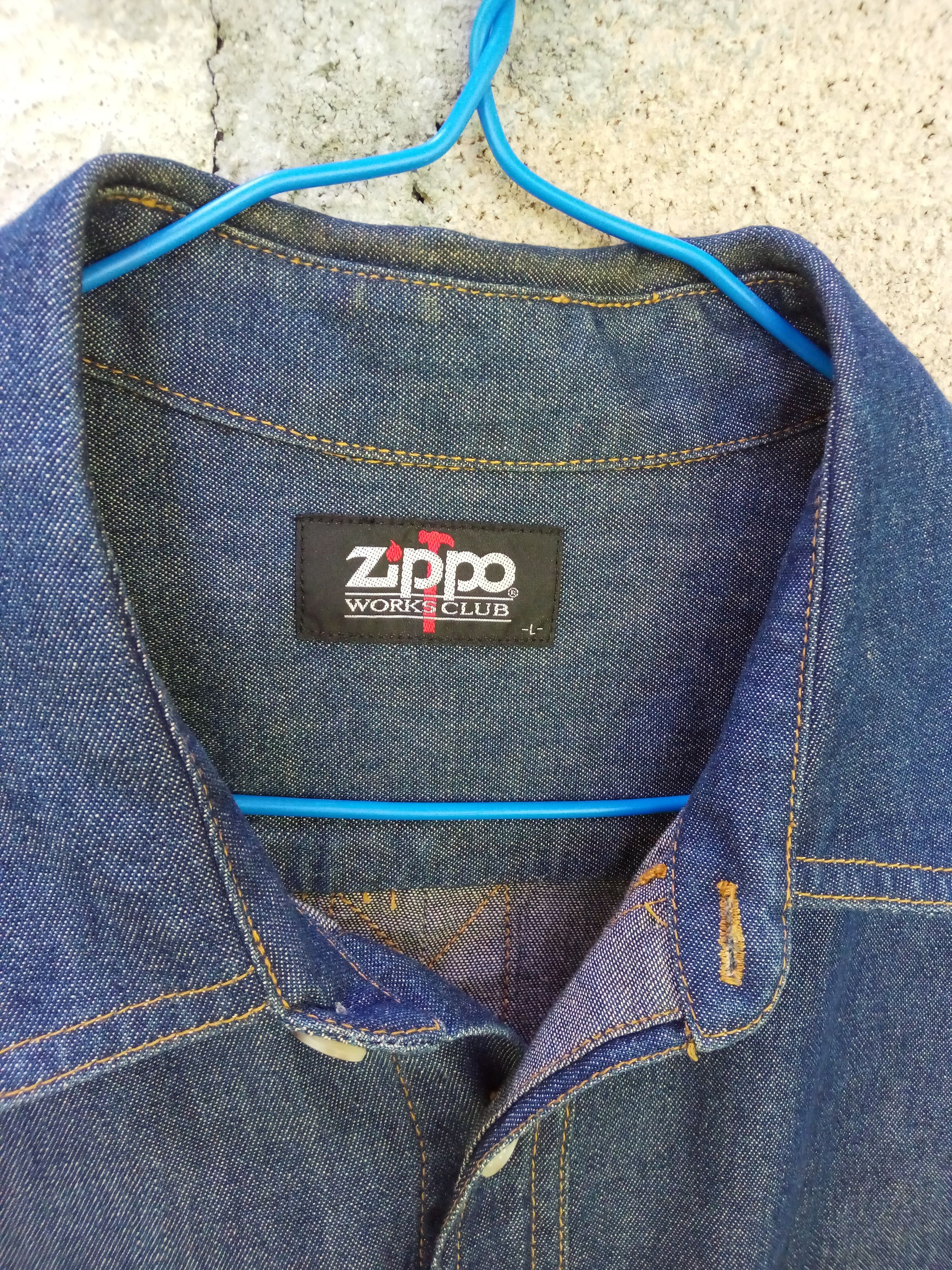 Vintage 90s Zippo Denim double pocket Workwear Fashion Size US XL / EU 56 / 4 - 5 Thumbnail