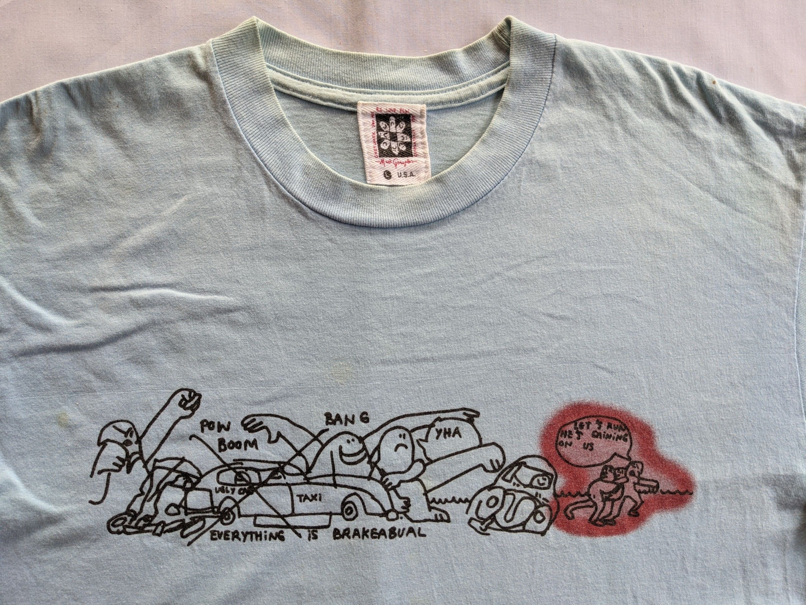 Shorty's Skateboards × Vintage Vintage 90s Mark Gonzales skateboard tee Size US L / EU 52-54 / 3 - 3 Thumbnail