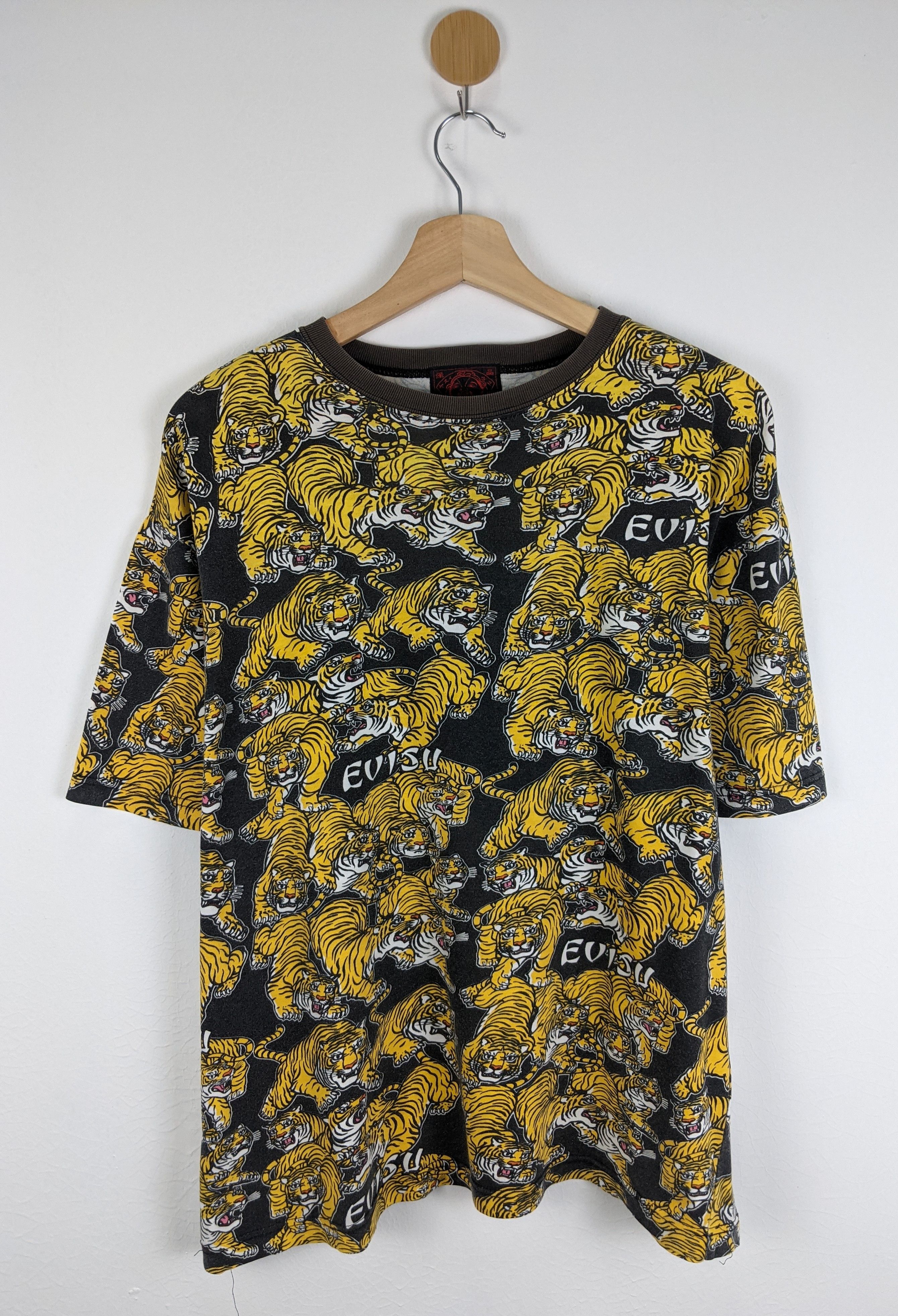 Evisu Evisu Tiger Overprint shirt Size US L / EU 52-54 / 3 - 1 Thumbnail