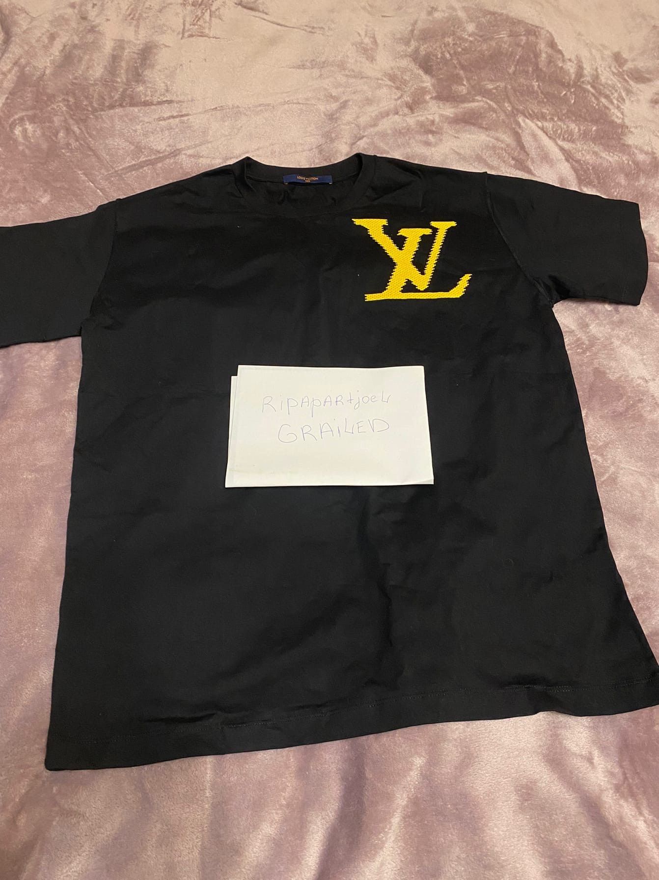 Louis Vuitton Brick Printed T-Shirt | Size XS, Apparel in Black/Yellow