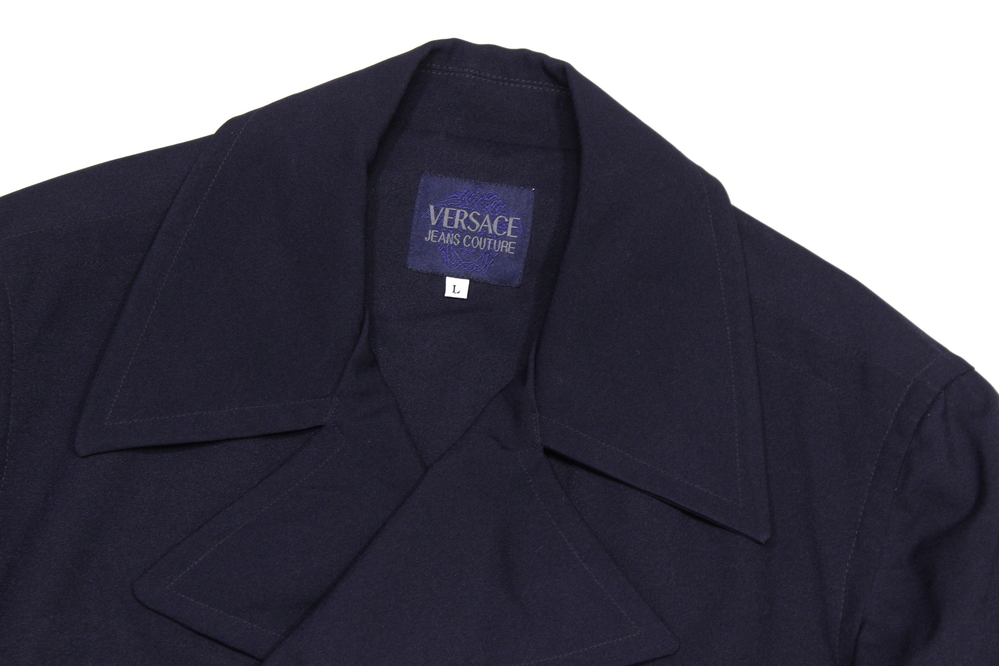 Versace 90S Membrane Polyester Raincoat Vintage Size US L / EU 52-54 / 3 - 3 Thumbnail