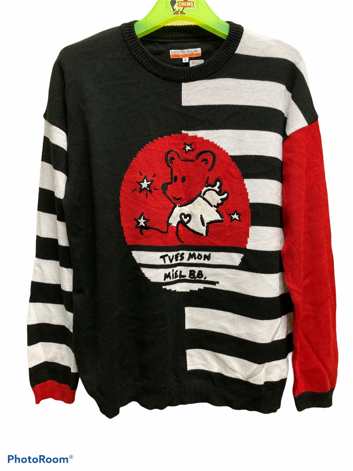 Jean Charles De Castelbajac Castelbajac Sport Stripe Knit Sweater Size US L / EU 52-54 / 3 - 1 Thumbnail
