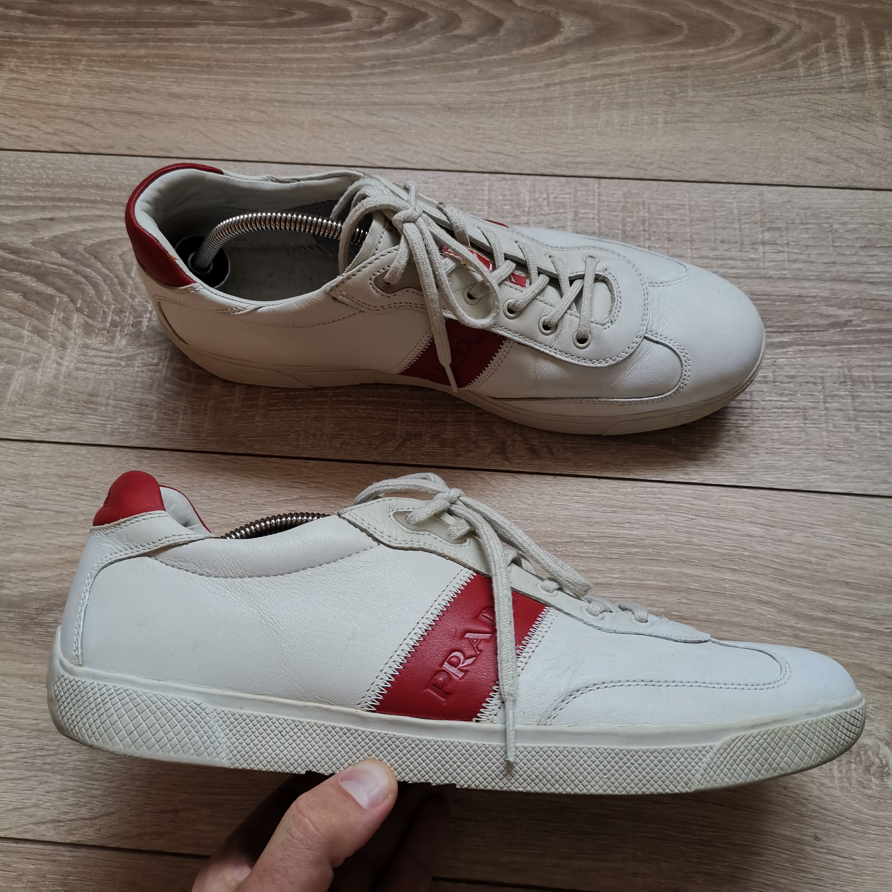 Prada Prada America's cup white red low-top sneakers 4E 1315 11