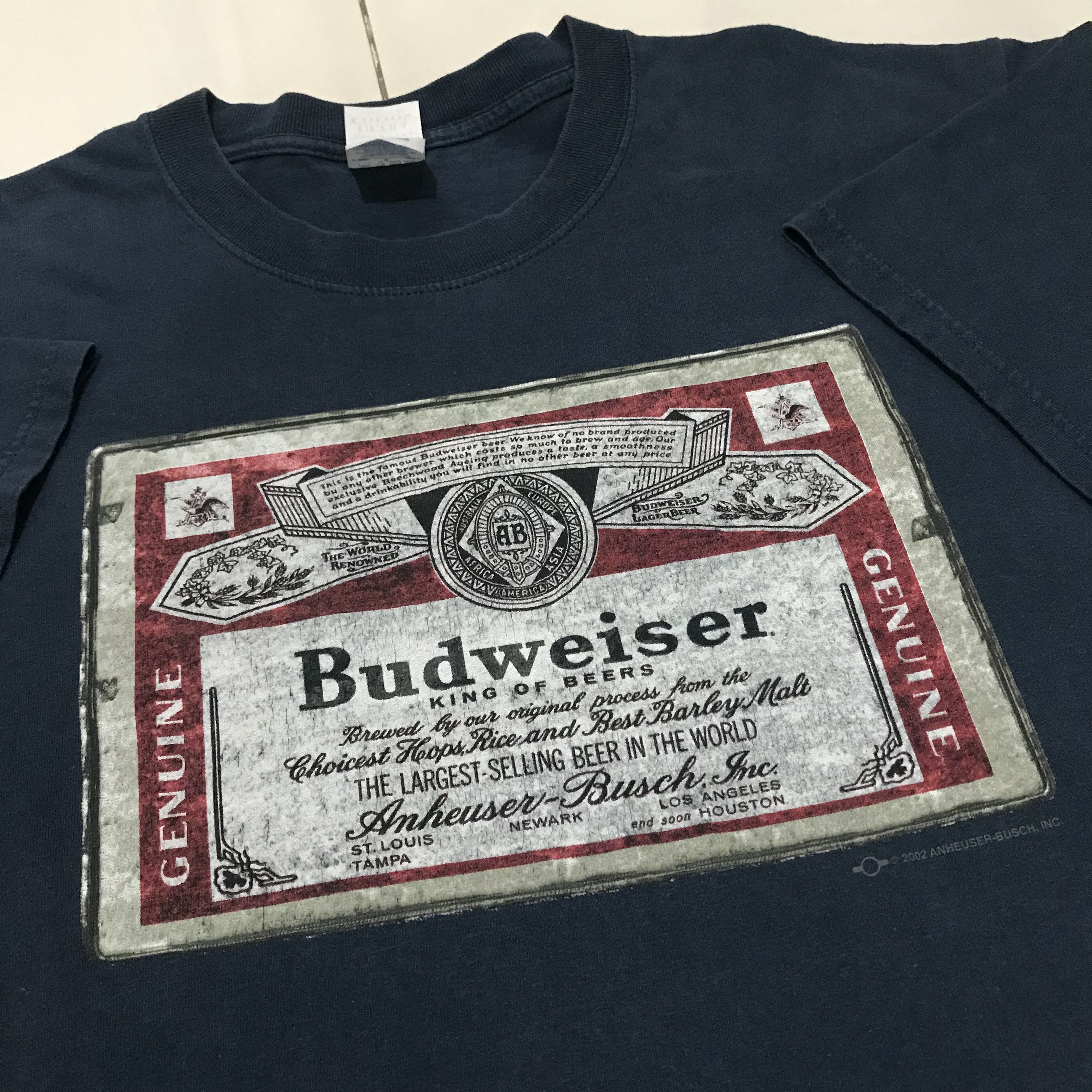 Budweiser Vintage Y2K Budweiser Logo Promo Tee graphic streetwear Size US L / EU 52-54 / 3 - 1 Thumbnail
