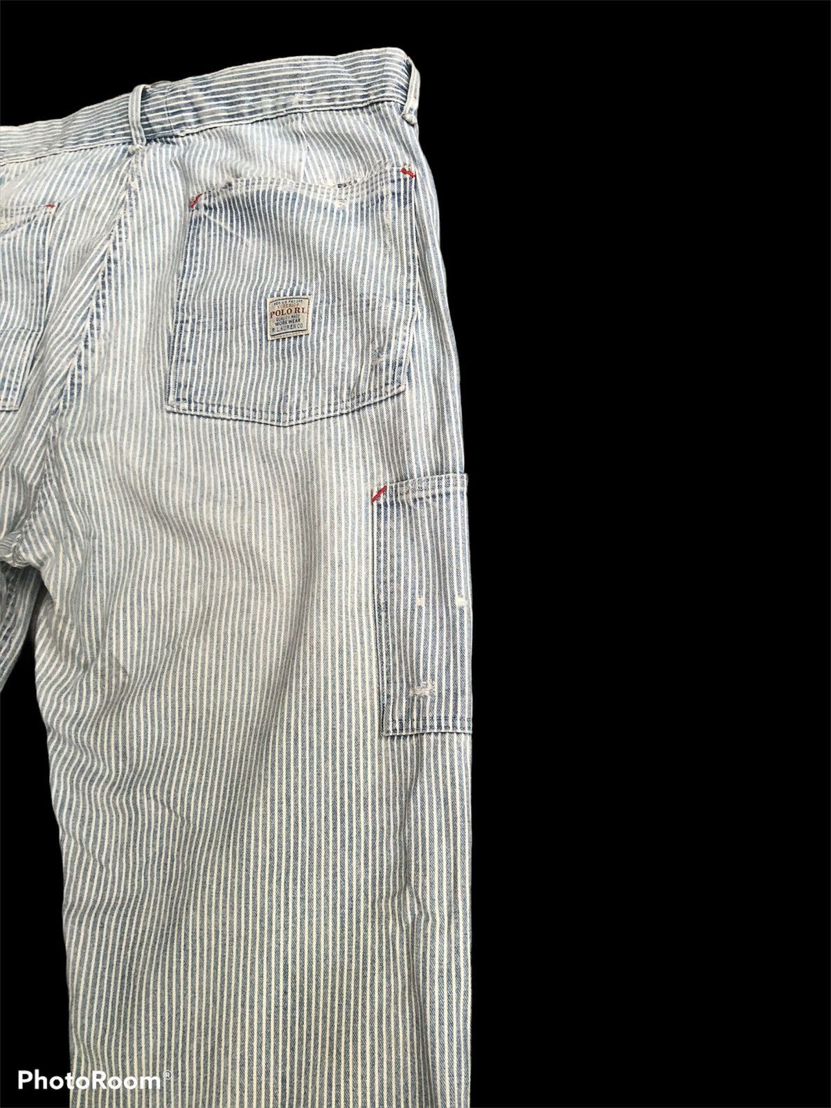Polo Ralph Lauren × Vintage Vtg POLO RALPH LAUREN workwear strip design Size US 33 - 4 Thumbnail