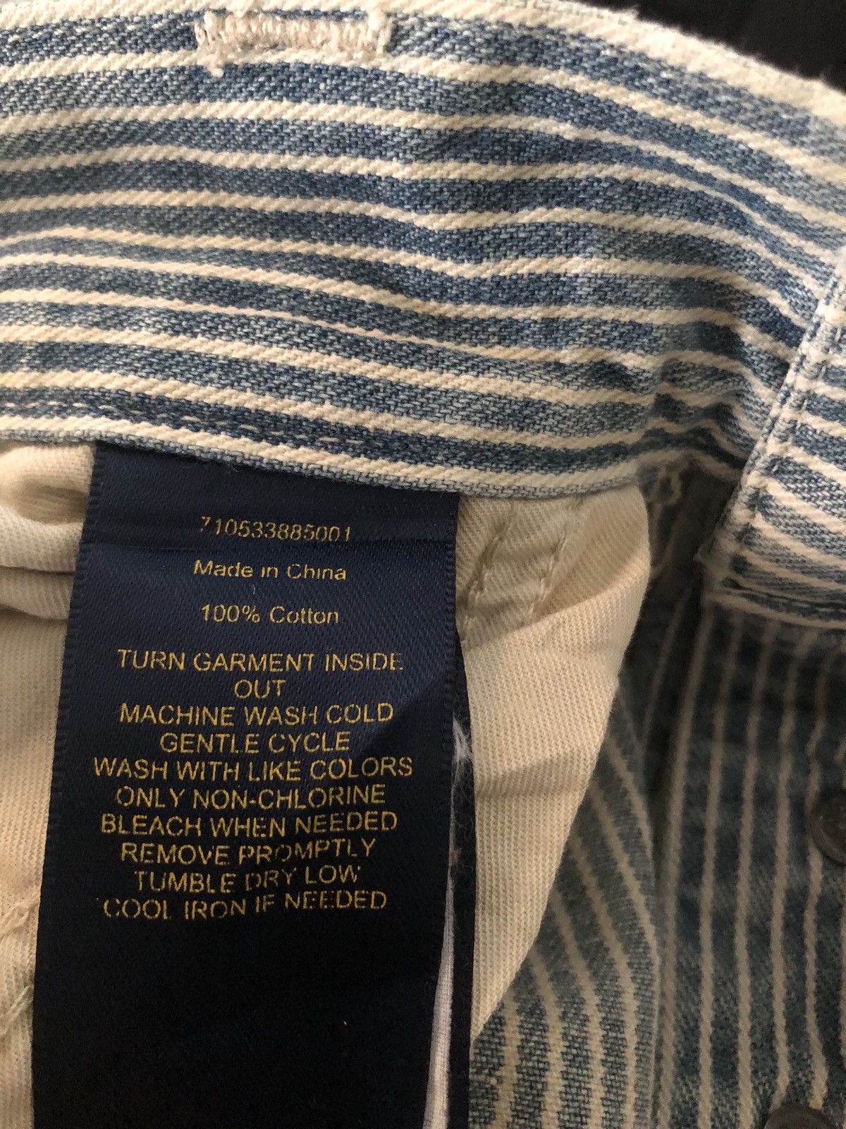 Polo Ralph Lauren × Vintage Vtg POLO RALPH LAUREN workwear strip design Size US 33 - 14 Thumbnail